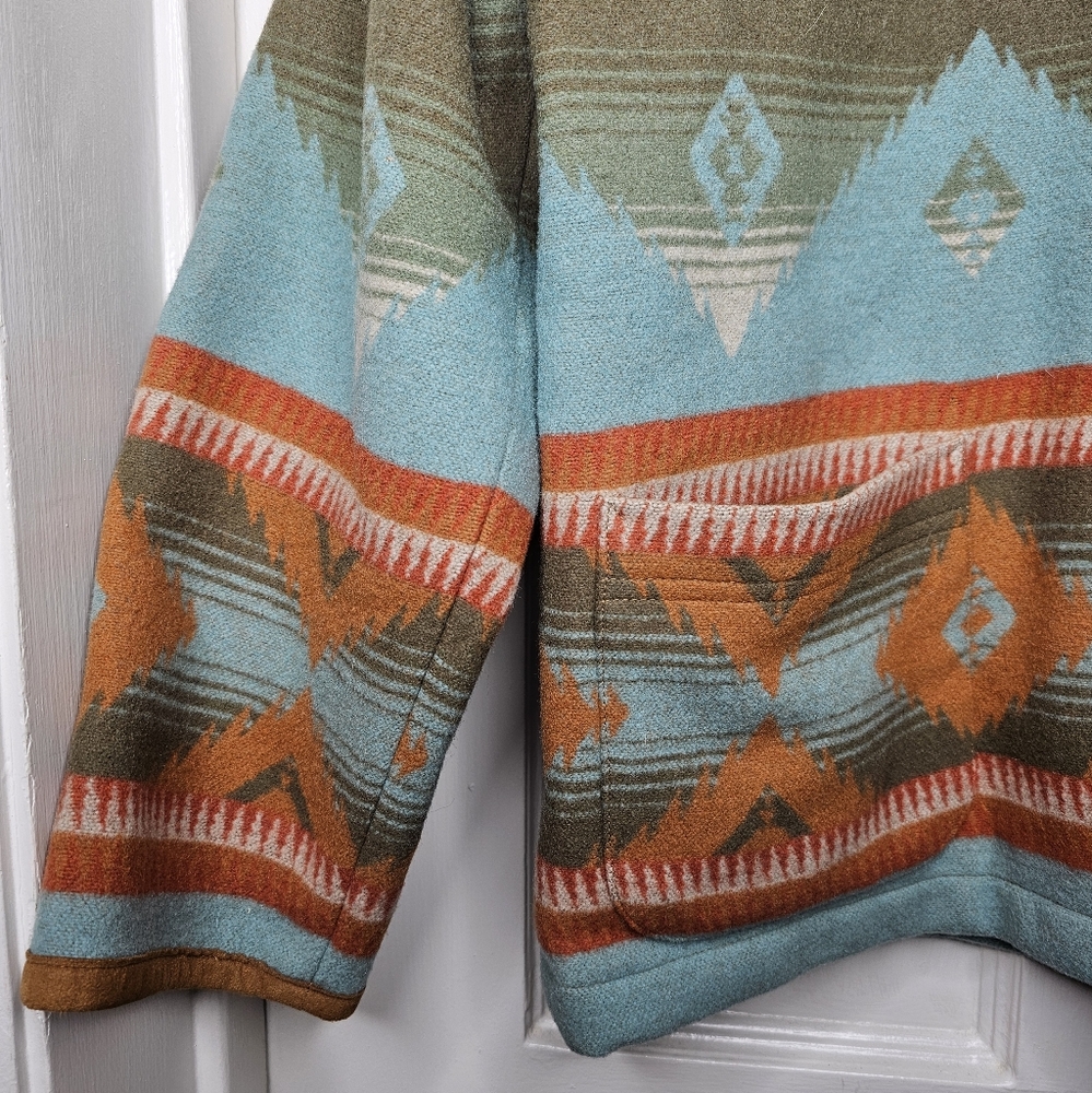 VTG Pendleton Aztec Blanket Jacket - Picture 2 of 16